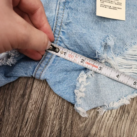 NWT Levis 501 Premium High Rise Button Fly Denim Shorts 27 - Picture 6 of 13